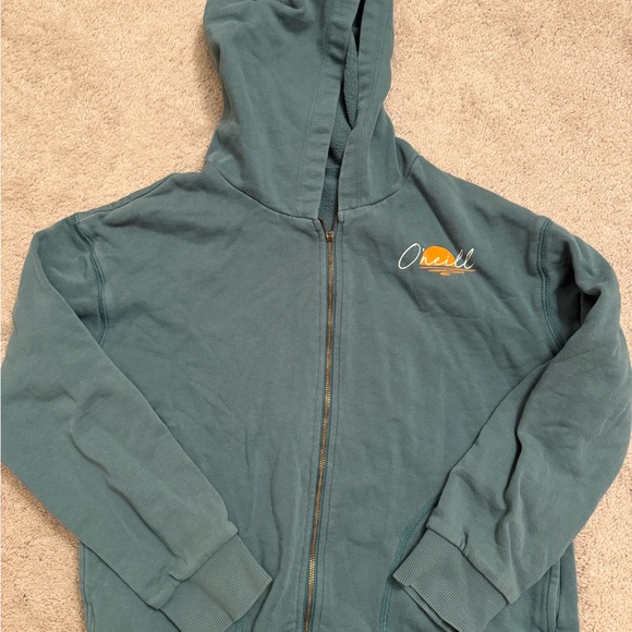 O'Neill Teal Zip-Up Hoodie - Picture 1 of 4